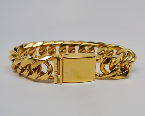 Dakota Gold Tone Metal Men's Bracelet