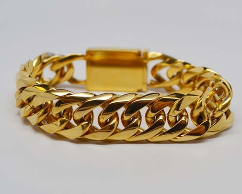 Dakota Gold Tone Metal Men's Bracelet
