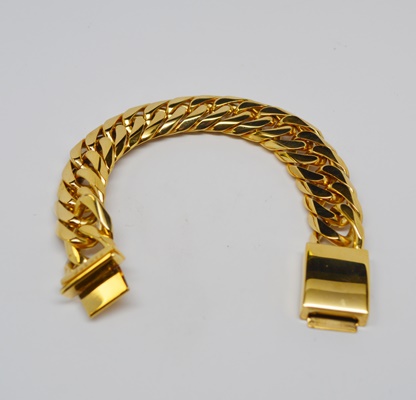 Dakota Gold Tone Metal Men's Bracelet