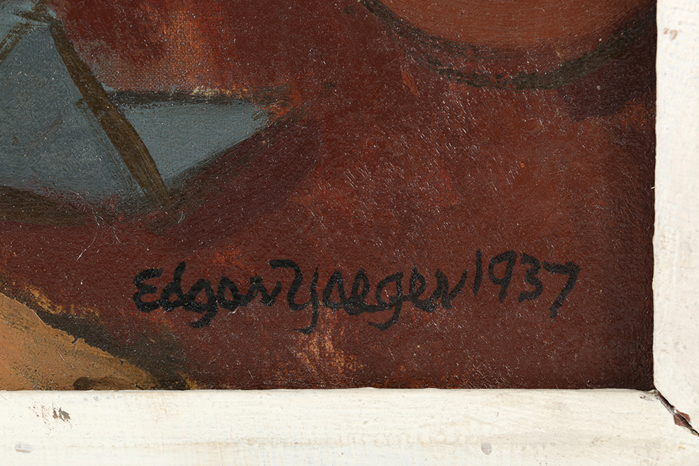 Oil Painting on Canvas "Woman Posing" by Edgar Yaeger