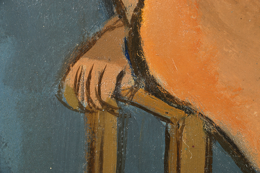 Oil Painting on Canvas "Woman Posing" by Edgar Yaeger