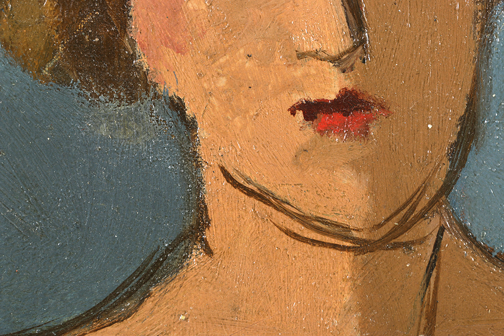 Oil Painting on Canvas "Woman Posing" by Edgar Yaeger