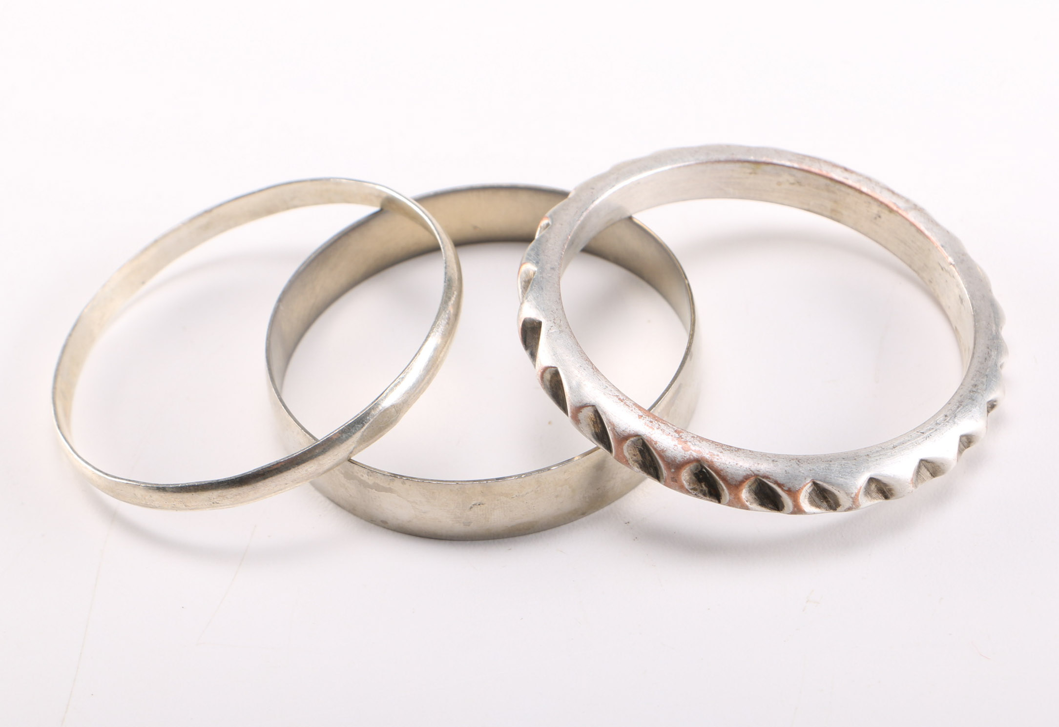 Assortment of Silver Tone Bracelets