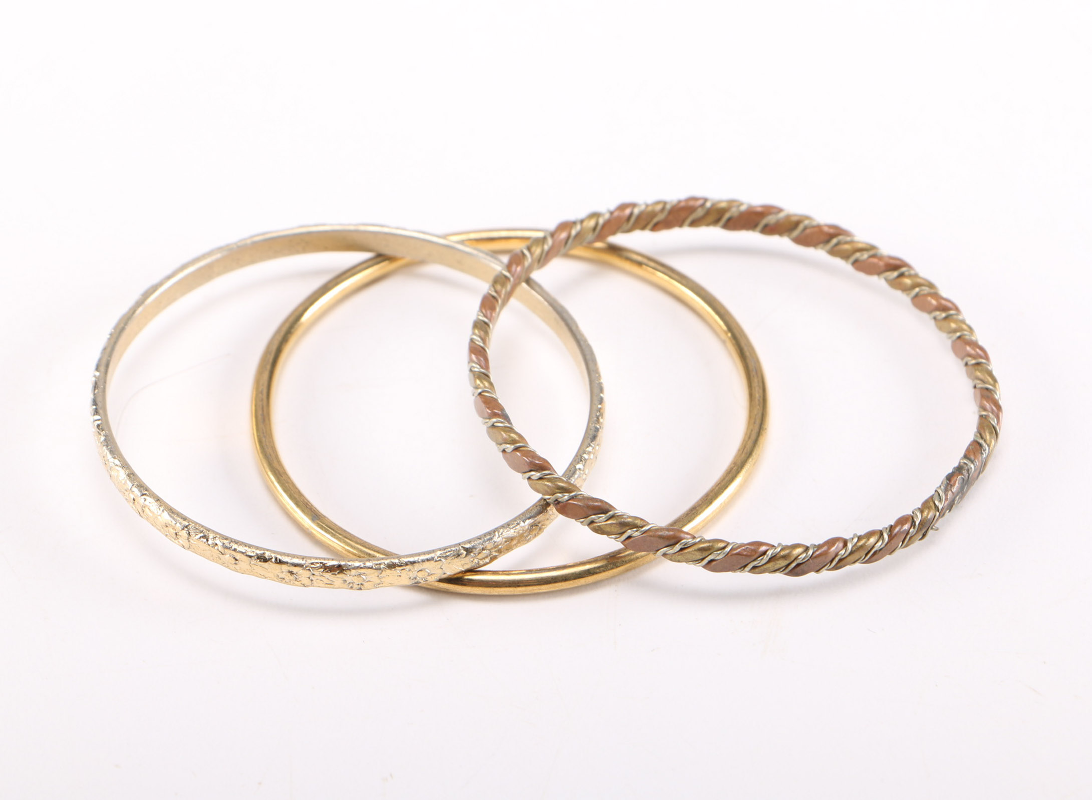 Collection Of Gold Tone Costume Bracelets