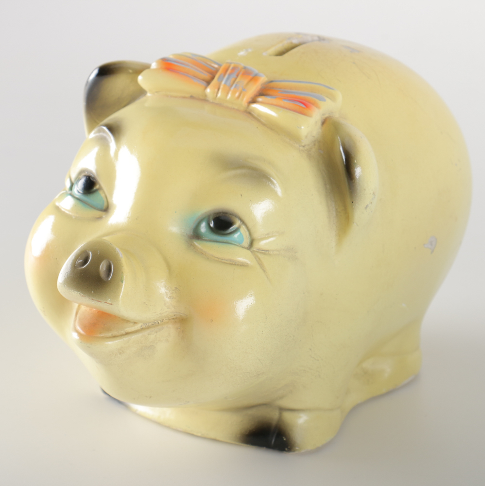 Group of Vintage Piggy Banks