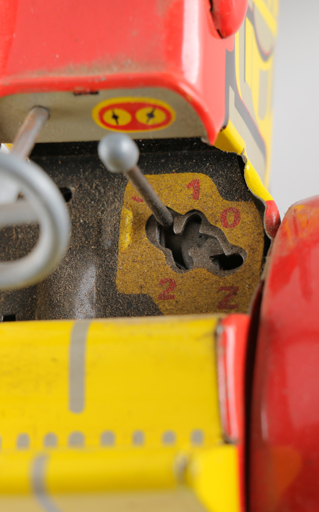 1970s Zetor Tin Litho Toy Tractor with Display Case