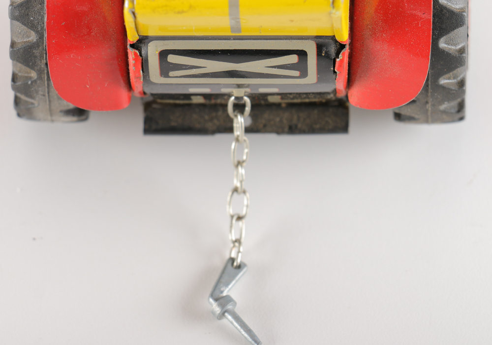 1970s Zetor Tin Litho Toy Tractor with Display Case