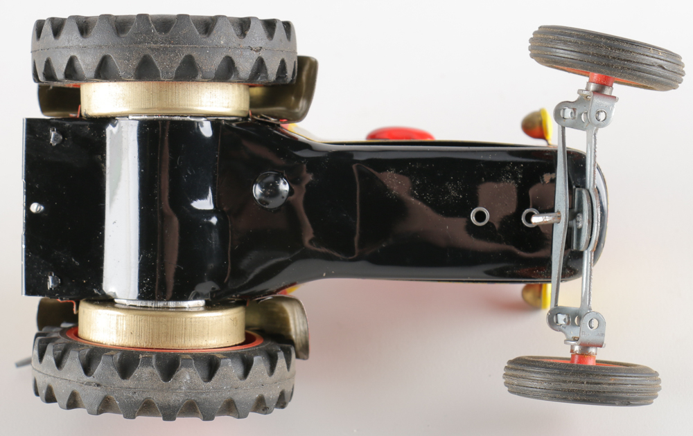 1970s Zetor Tin Litho Toy Tractor with Display Case