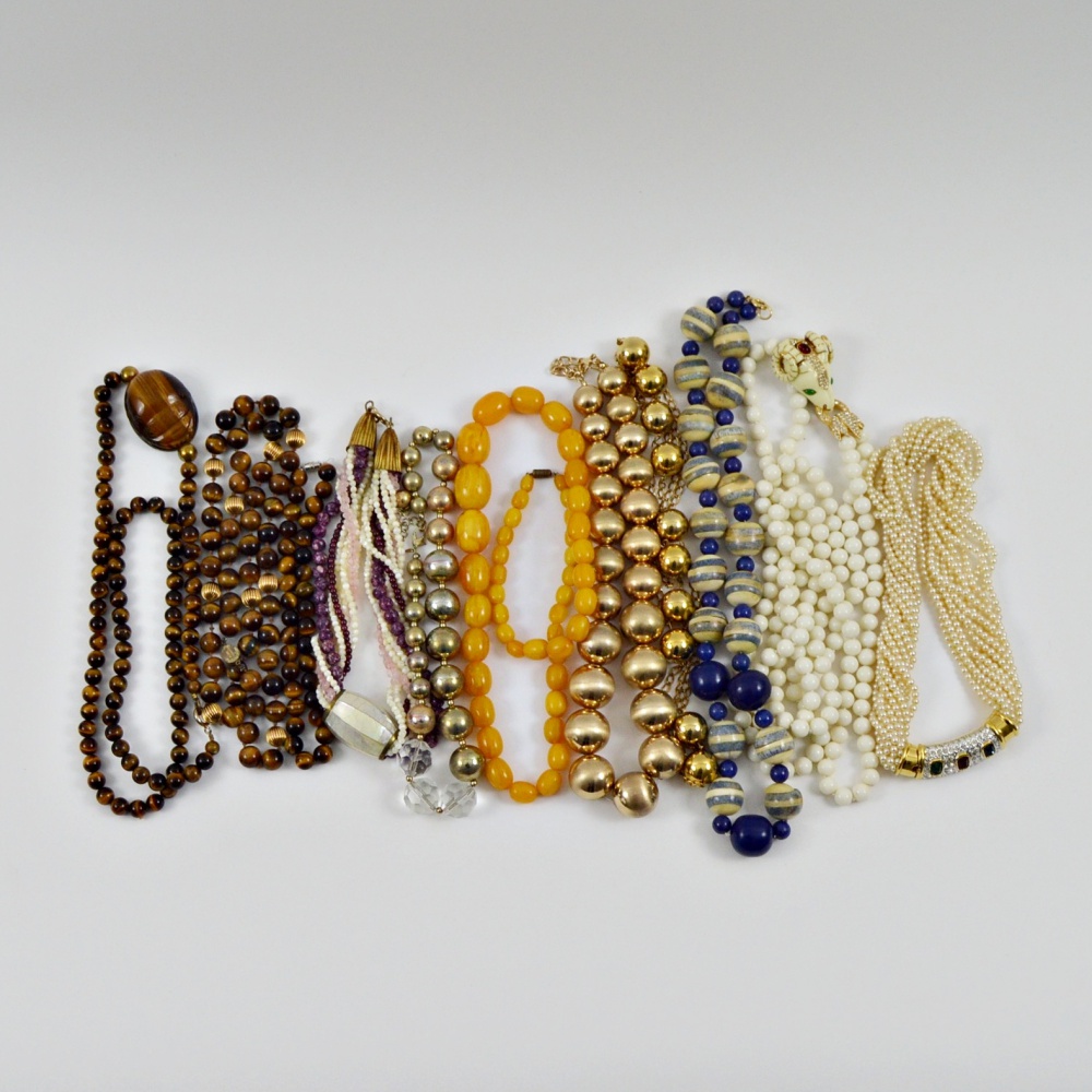 Assortment of Chunky Costume Jewelry
