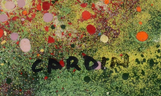 Louis Cardin Original Enamel Painting on Copper