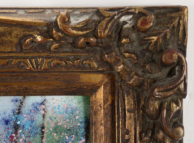 Louis Cardin Original Enamel Painting on Copper