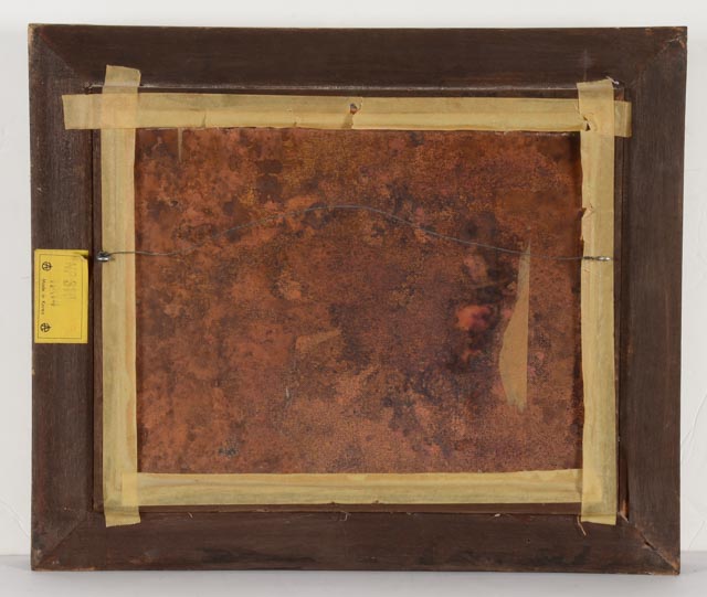 Louis Cardin Original Enamel Painting on Copper