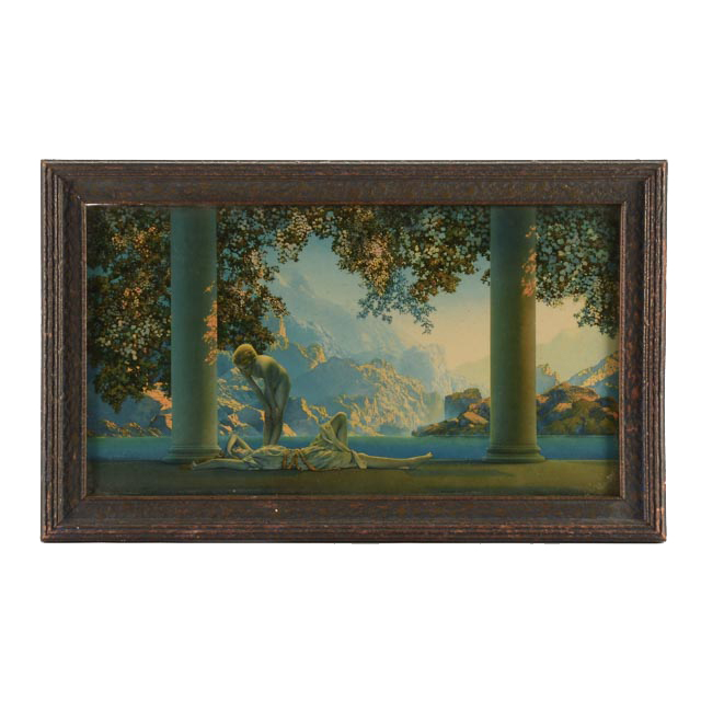 Early 20th-Century Chromolithograph after Maxfield Parrish "Daybreak"