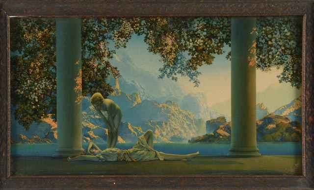 Early 20th-Century Chromolithograph after Maxfield Parrish "Daybreak"