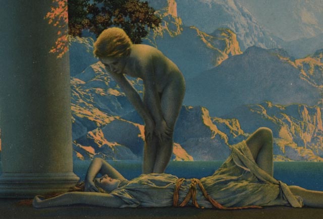 Early 20th-Century Chromolithograph after Maxfield Parrish "Daybreak"