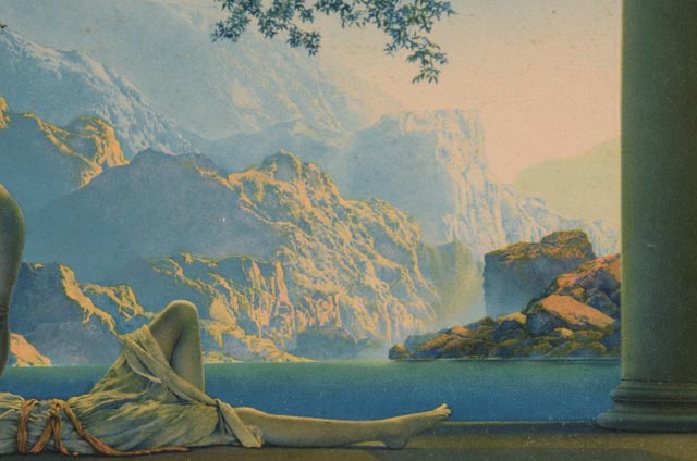 Early 20th-Century Chromolithograph after Maxfield Parrish "Daybreak"
