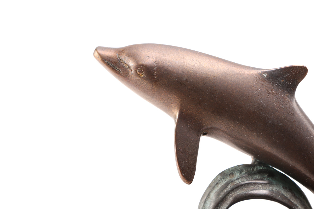 Bronze Dolphins Sculpture