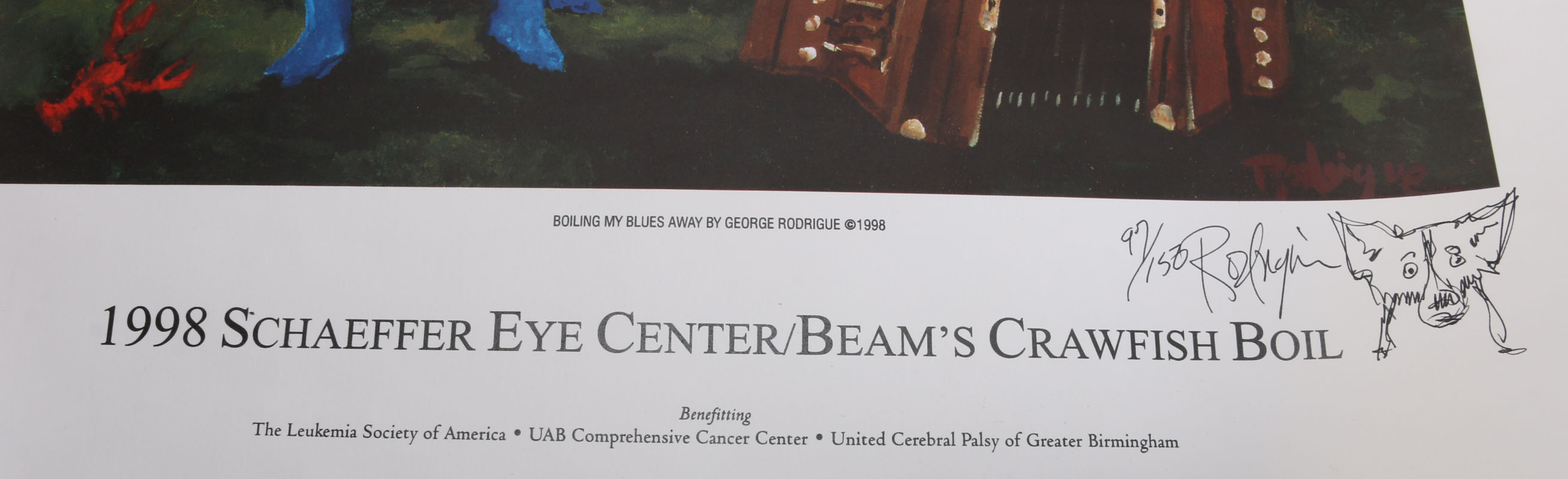 George Rodrigue Signed Event Poster