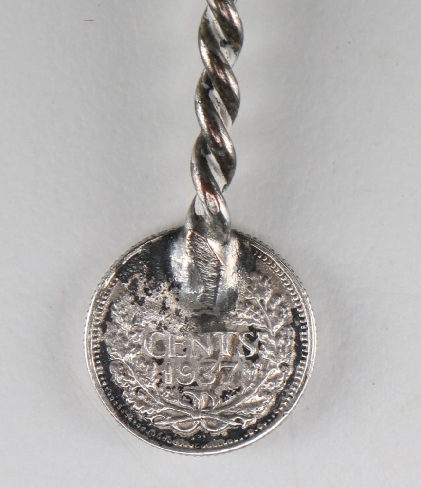 Handcrafted Dutch 800 Silver and Silver Plate Spoon