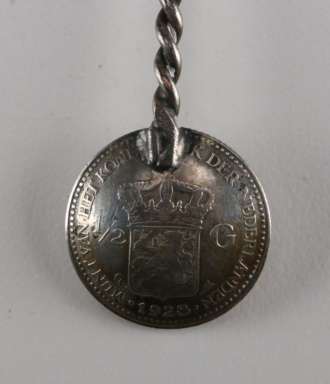 Handcrafted Dutch 800 Silver and Silver Plate Spoon