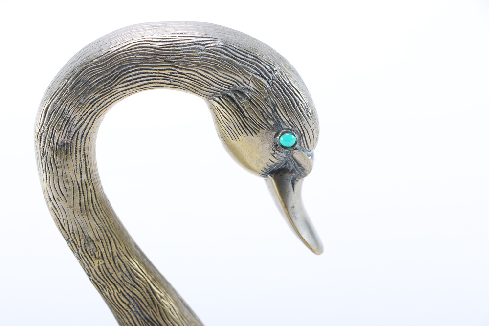 Brass Swan Jewelry Box