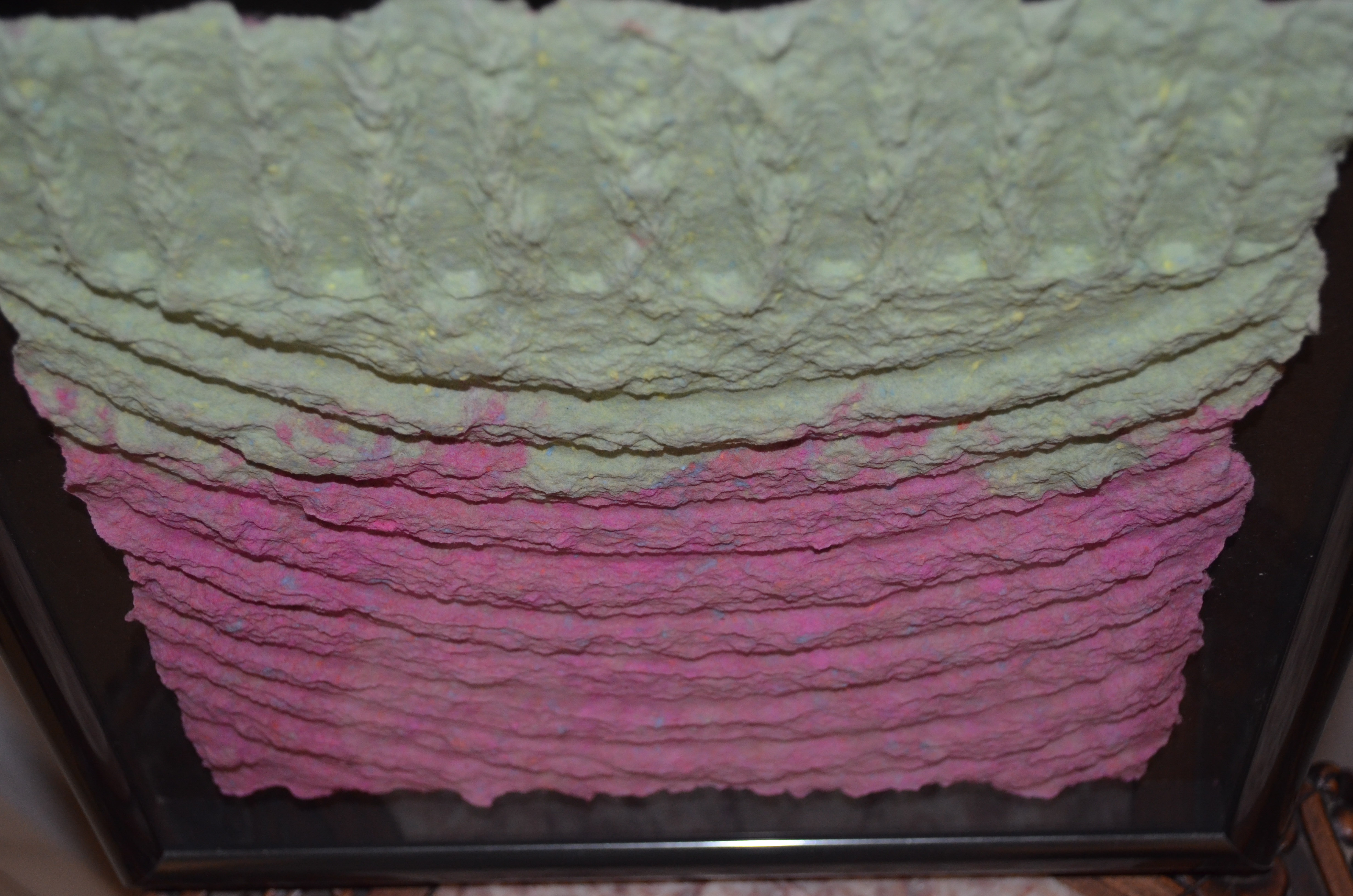 Framed Handmade Paper Sculpture by Brother Mel