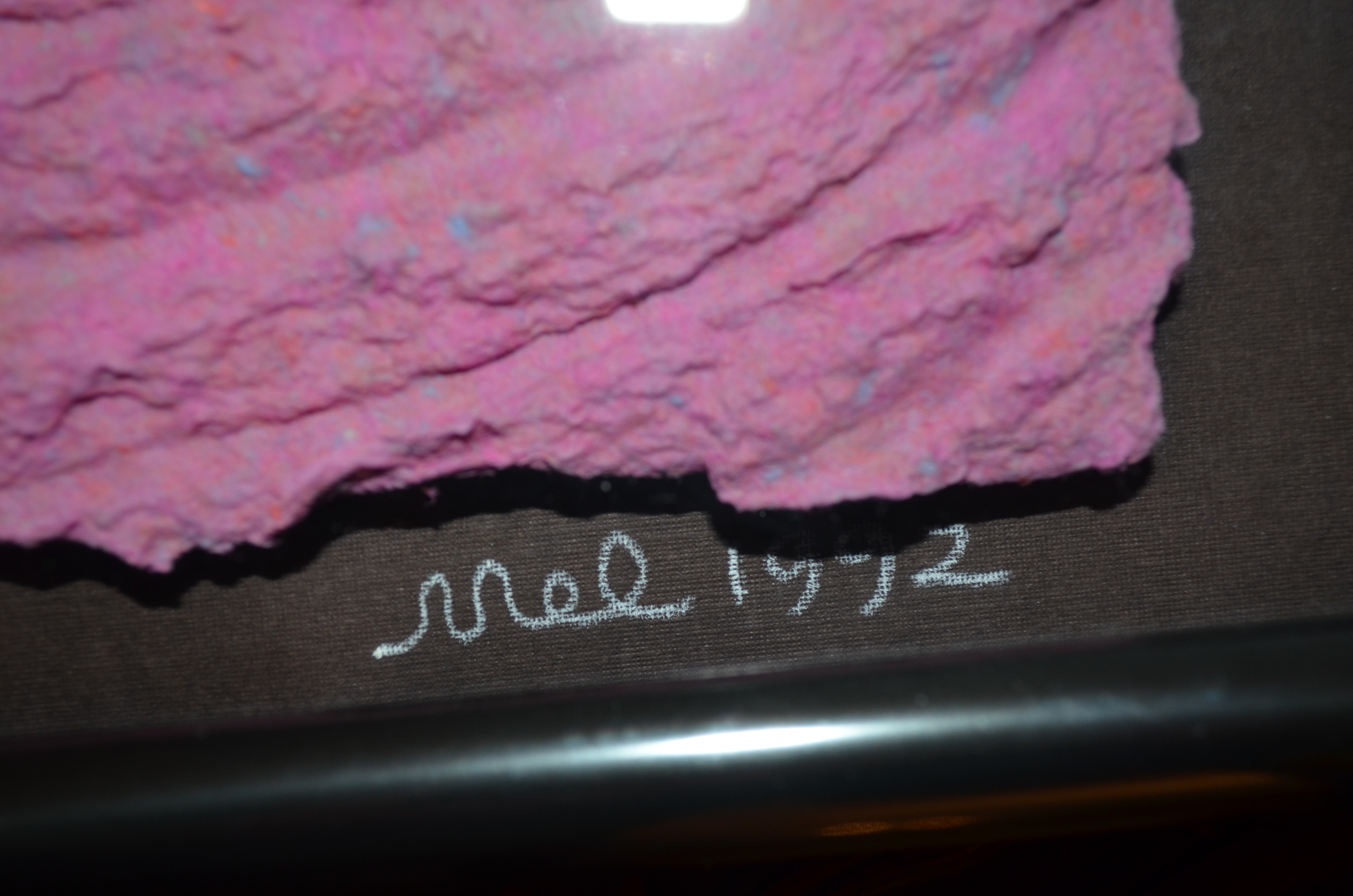 Framed Handmade Paper Sculpture by Brother Mel