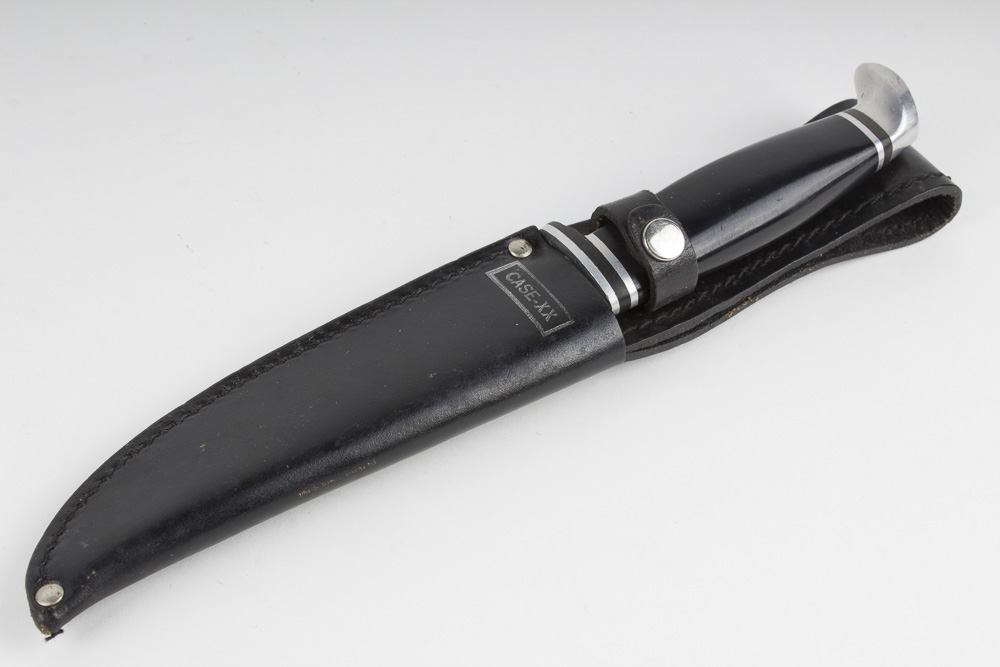 Collection of Case Hunting Knives with Leather Sheath Cases