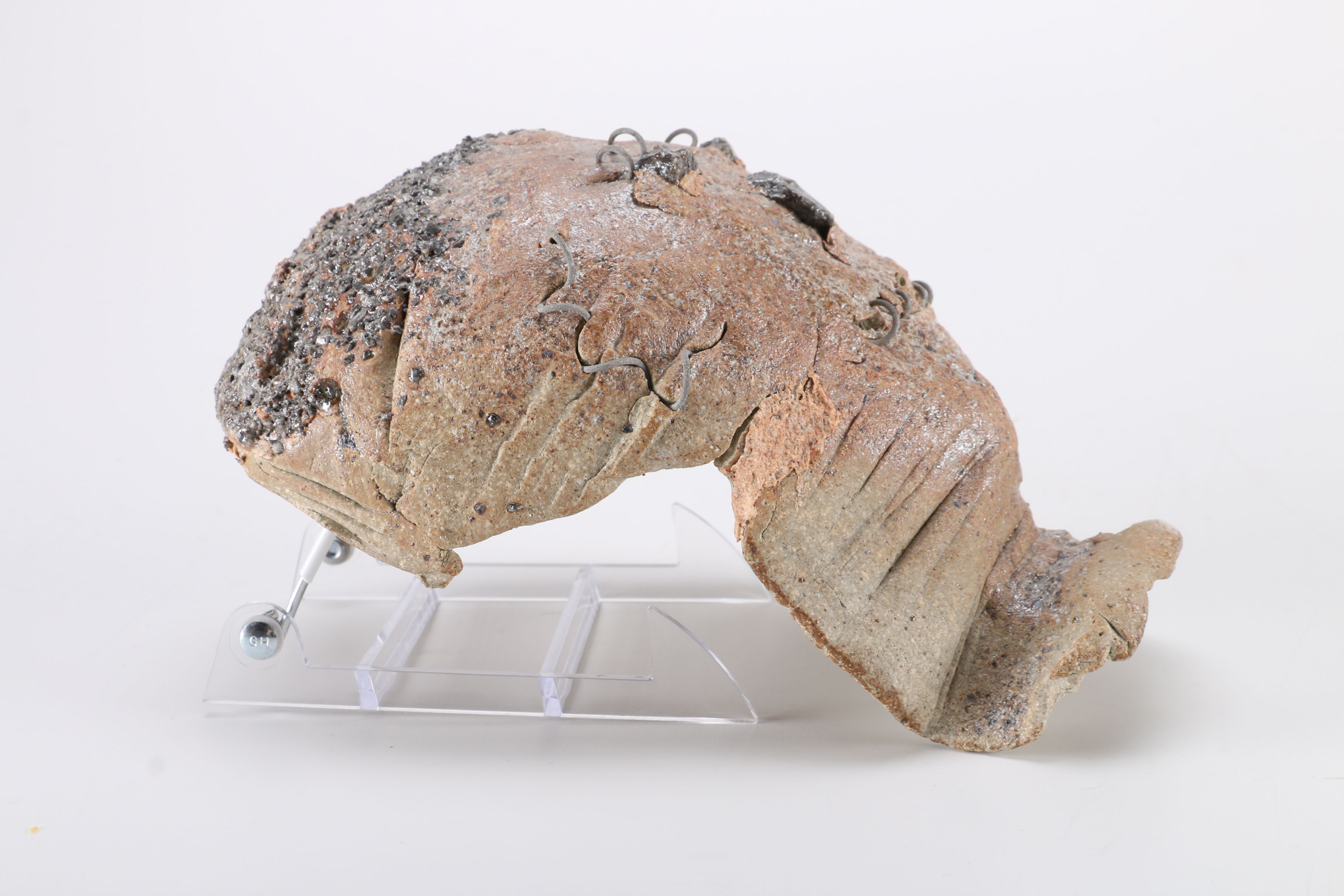 Concrete and Metal Face Sculptures by Donald S. Wilson