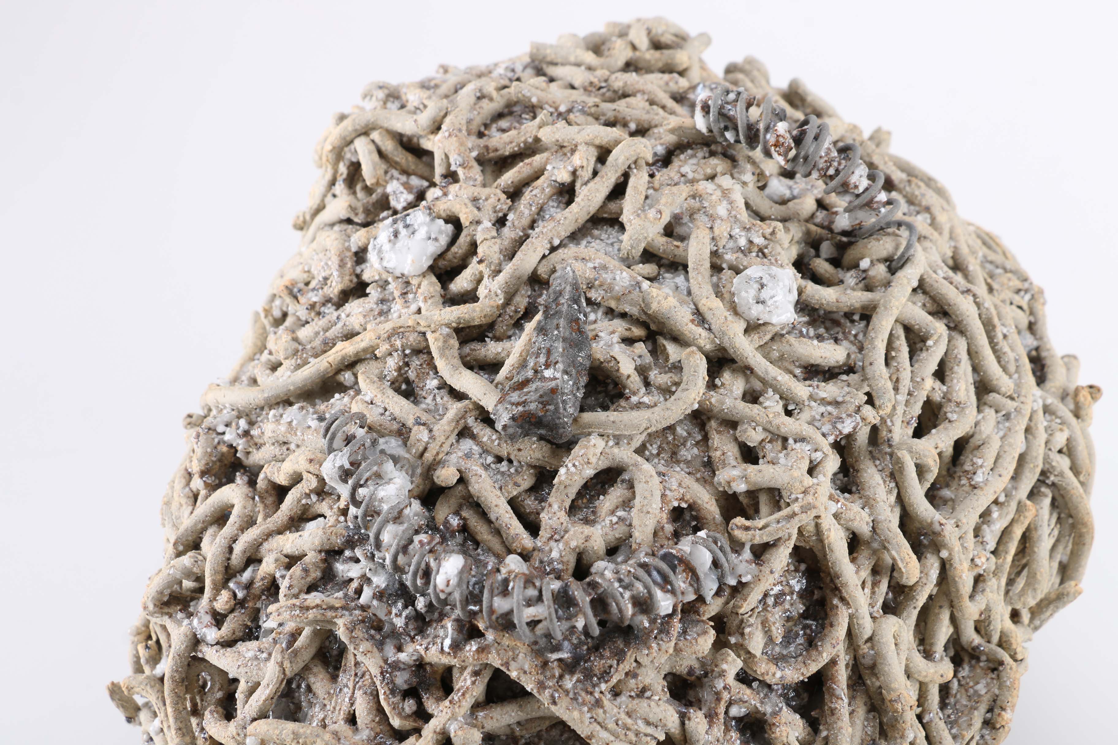 Concrete and Metal Face Sculptures by Donald S. Wilson