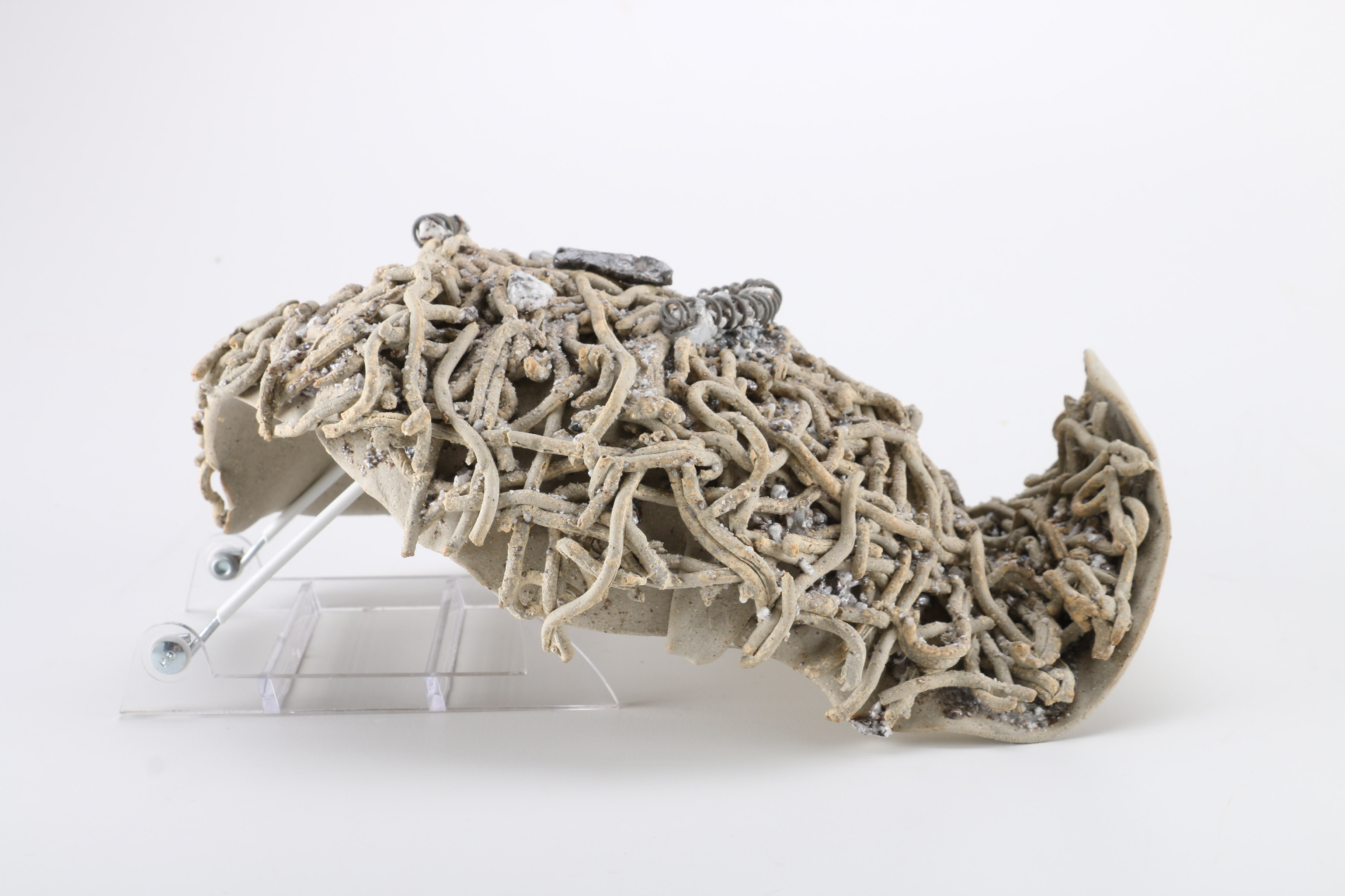 Concrete and Metal Face Sculptures by Donald S. Wilson