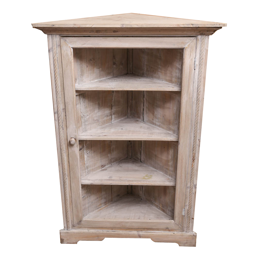 Distressed Corner Cabinet