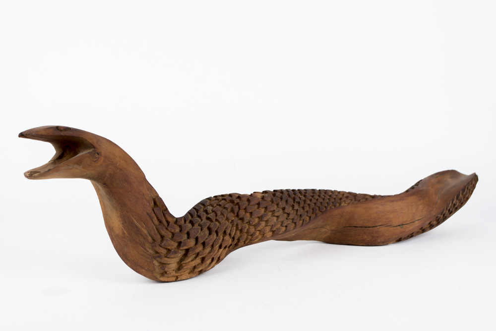 Wooden Eel Sculpture