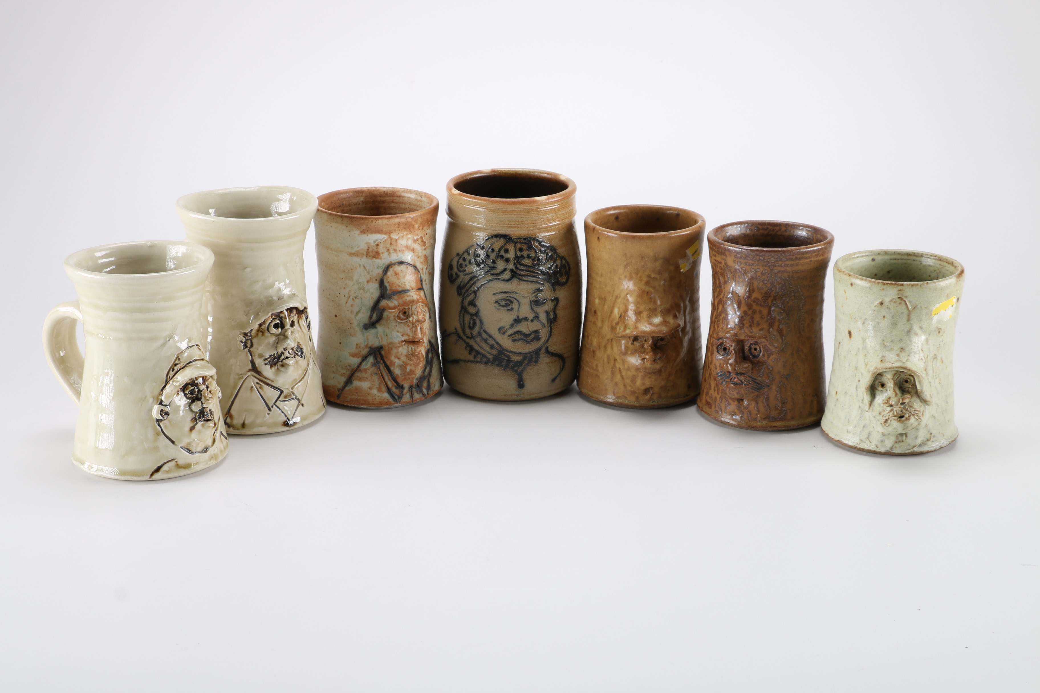 Collection of Mugs with Faces