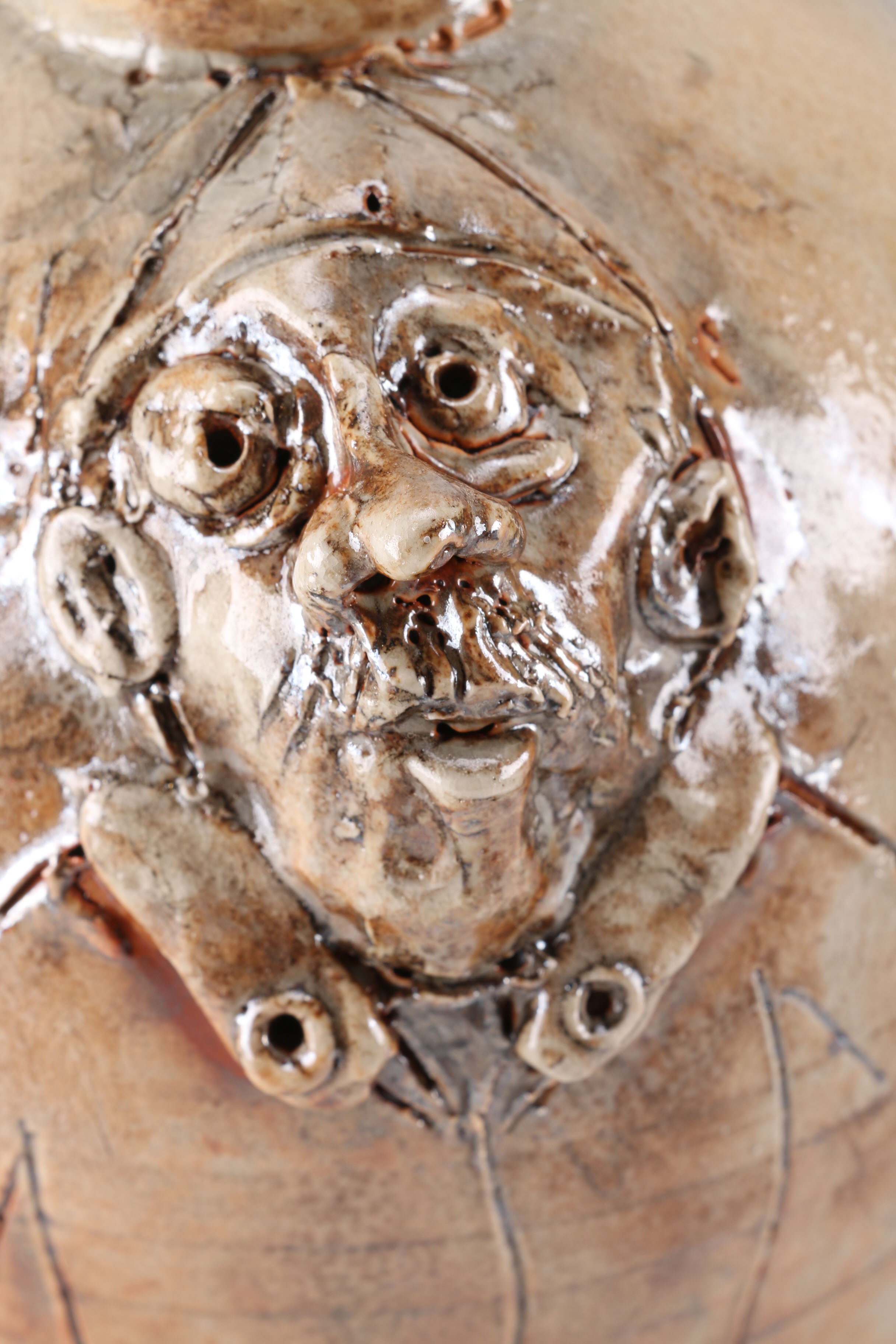 Clay Face Pottery Containers by Bob Allen