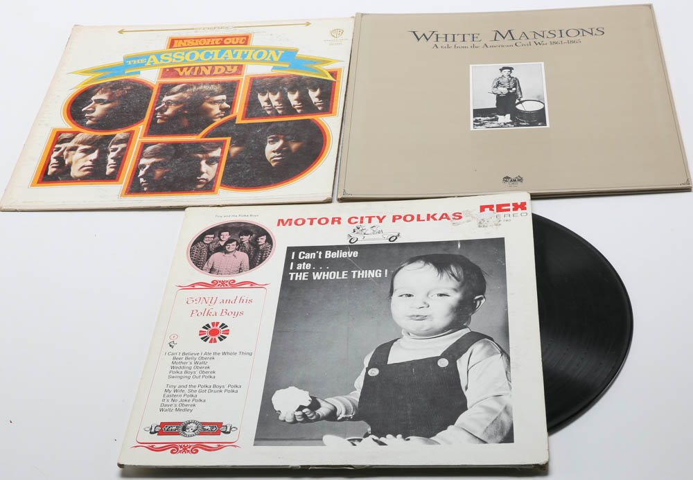 Assortment of Vintage 12" and 45 RPM Records