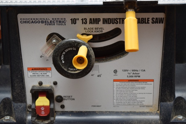 Chicago Electric 10" 13 Amp Industrial Table Saw