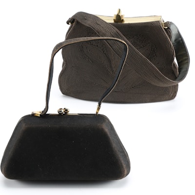 Pair of Vintage Brown Evening Bags Pair of Vintage Brown Evening Bags