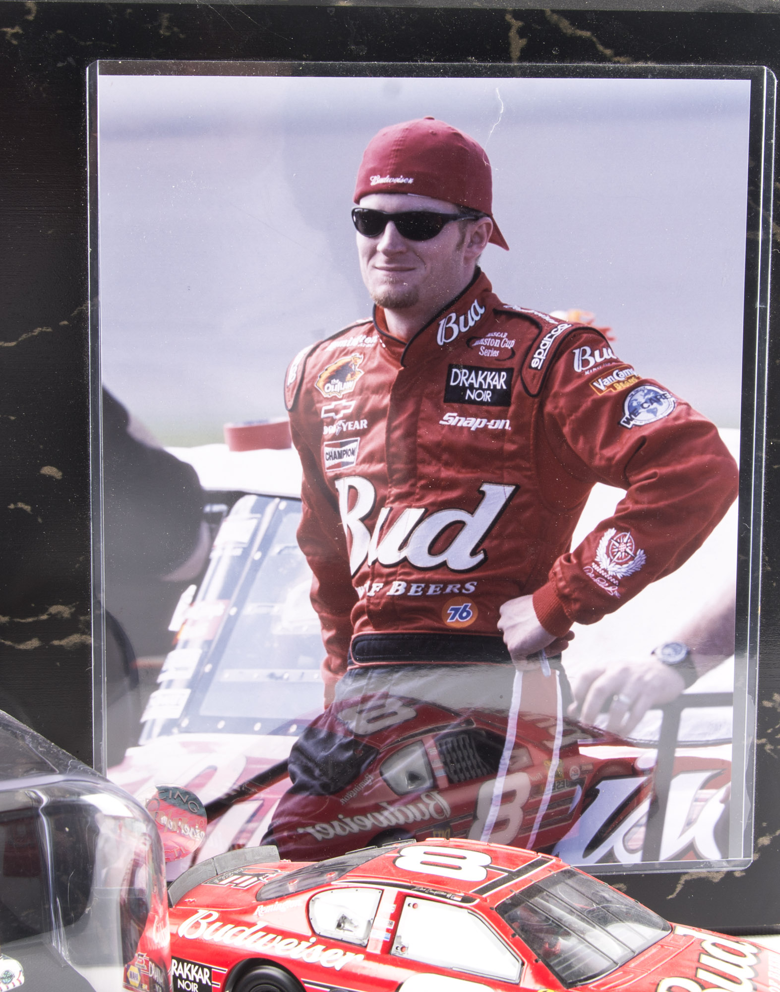 Dale Earnhardt Jr. #8 Plaque and Cars