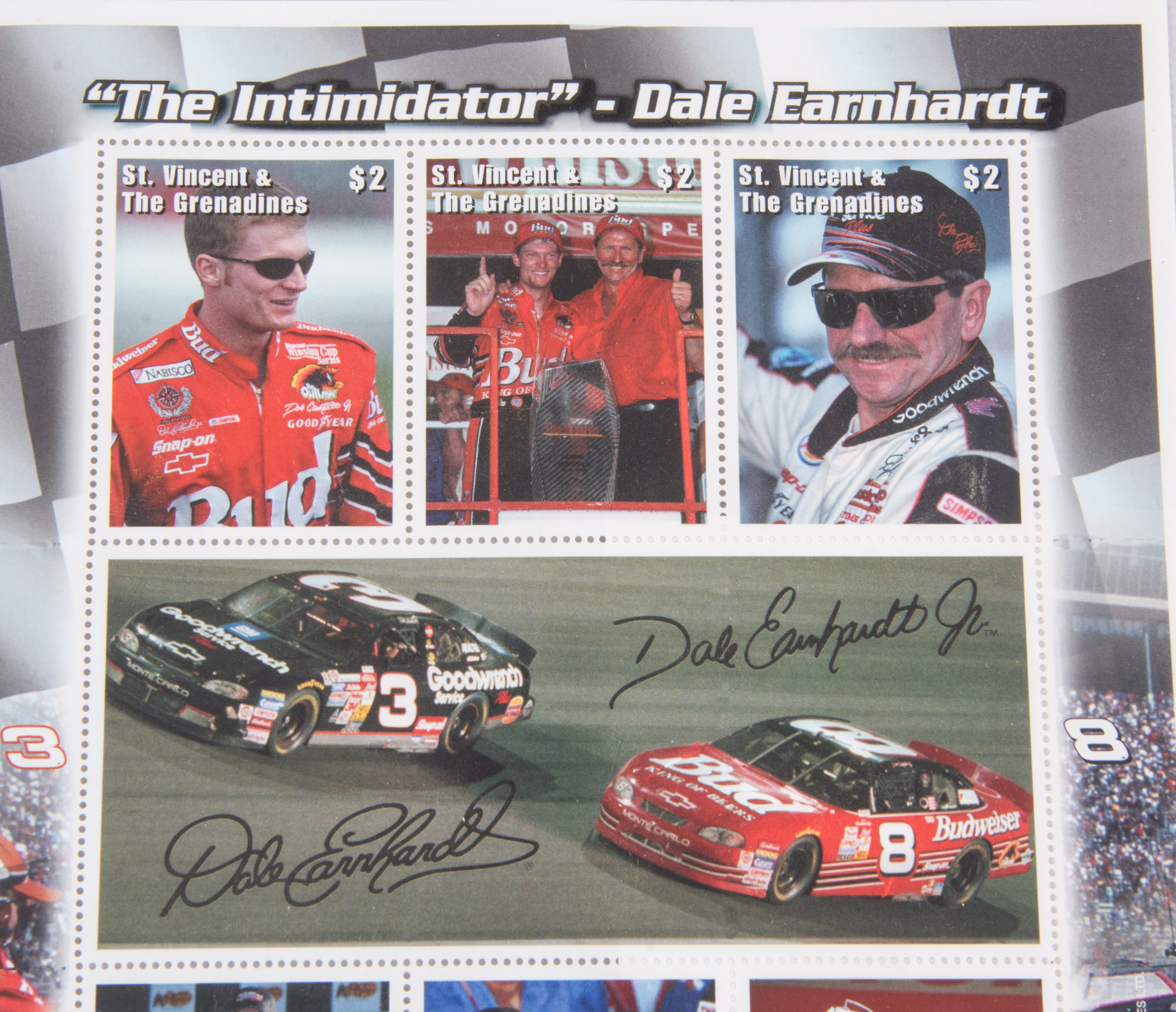 Dale Earnhardt Sr. Postage Stamp Sheet