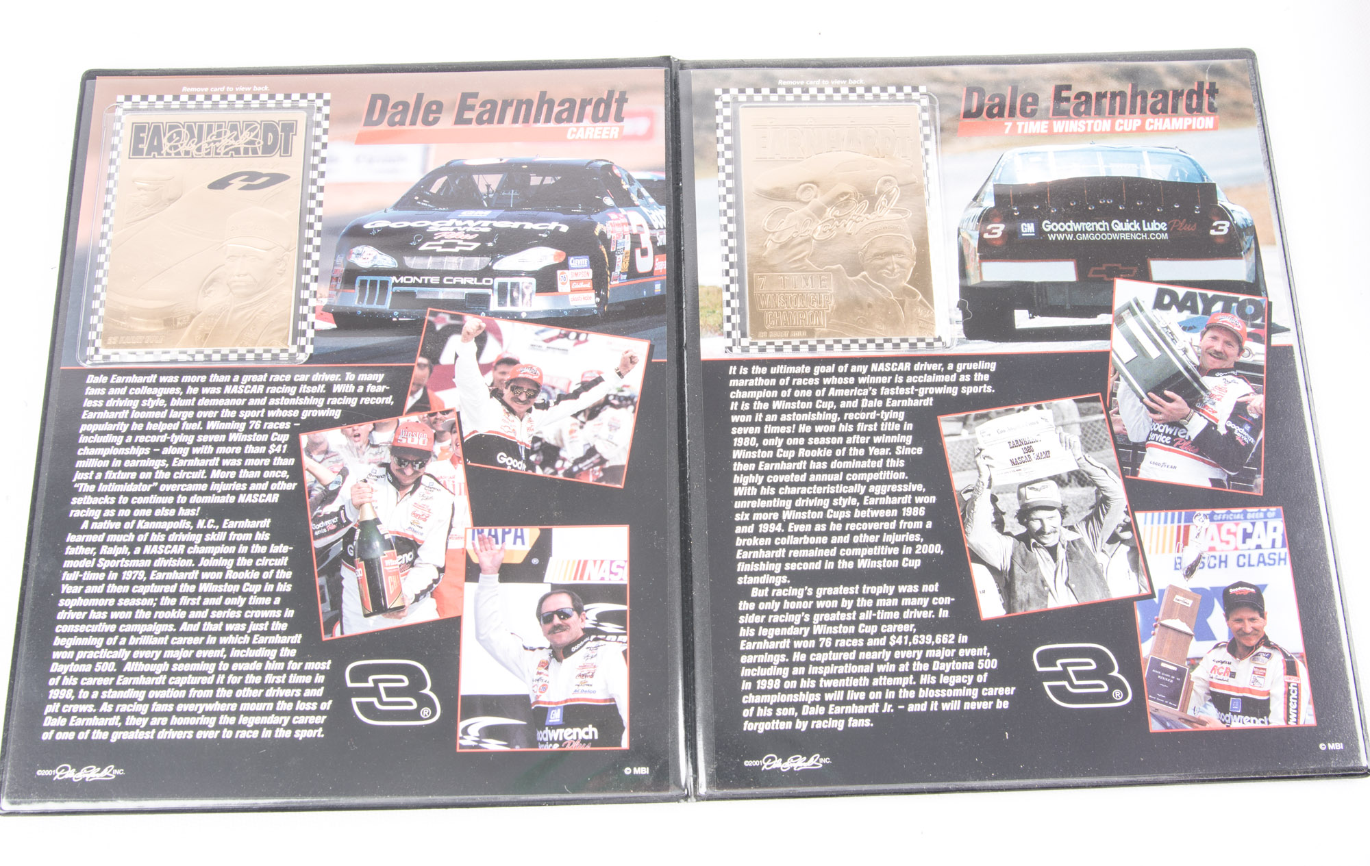 Danbury Mint 23K Plated Dale Earnhardt Sr. Cards