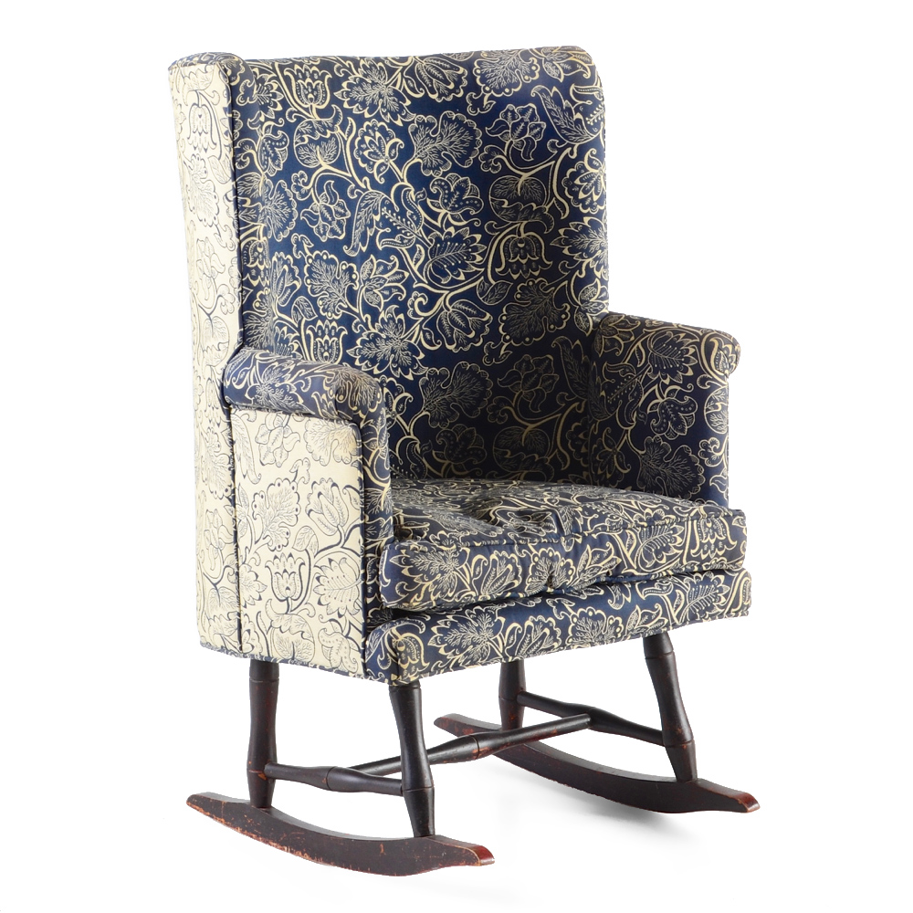 Vintage Upholstered Rocking Chair