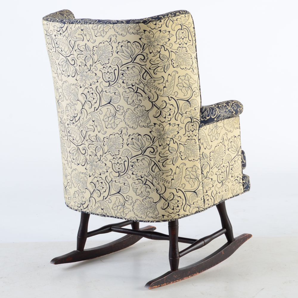 Vintage Upholstered Rocking Chair