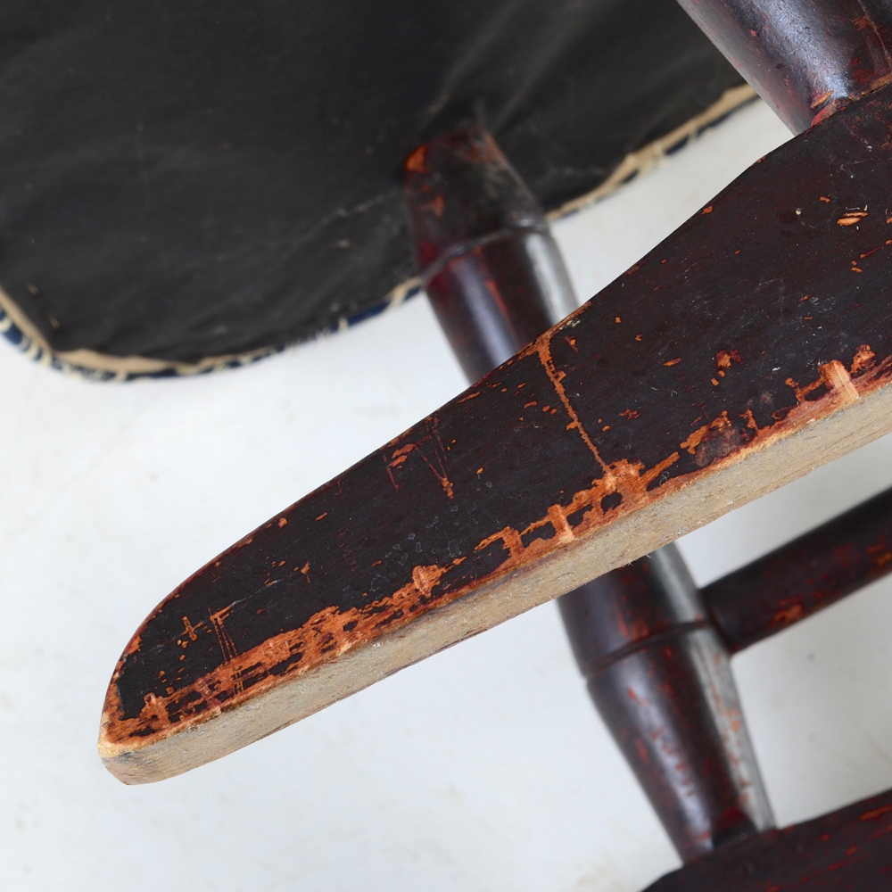 Vintage Upholstered Rocking Chair