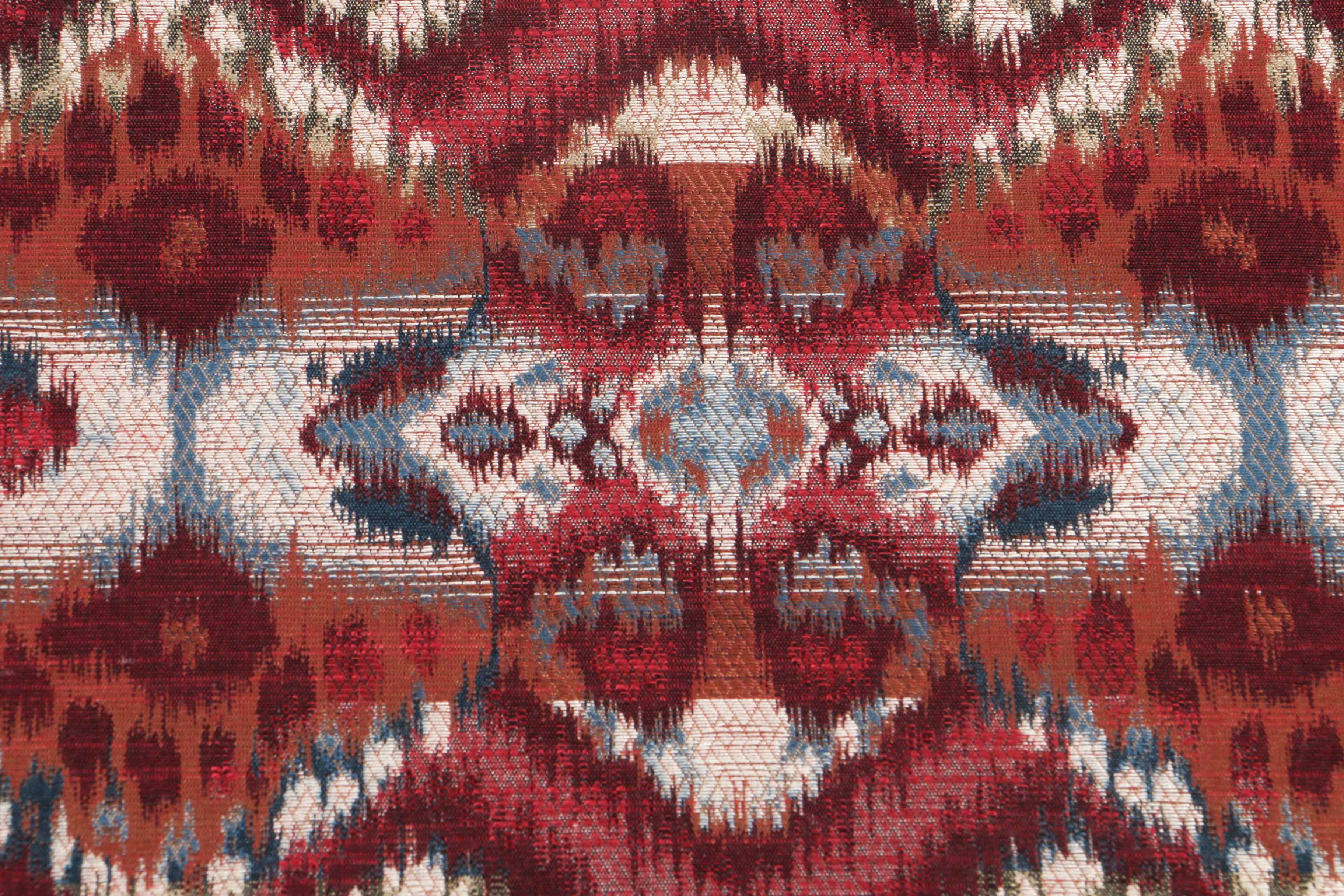 Ikat Pattern Cotton Polyester Damask Remnant