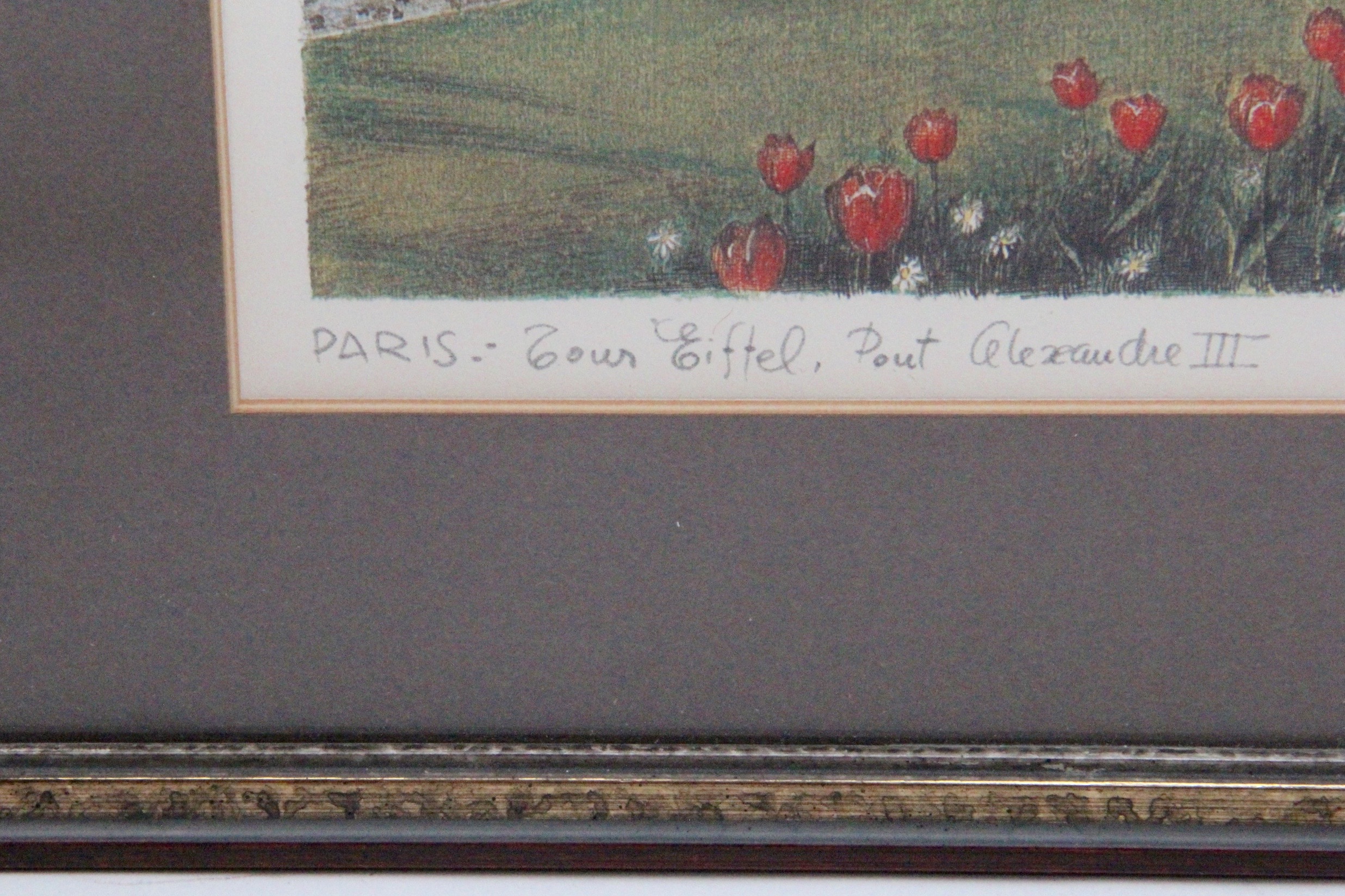 Ortiz Alfau Signed Offset Lithographs "Tour Eiffel" and "Arc de Triomphe"