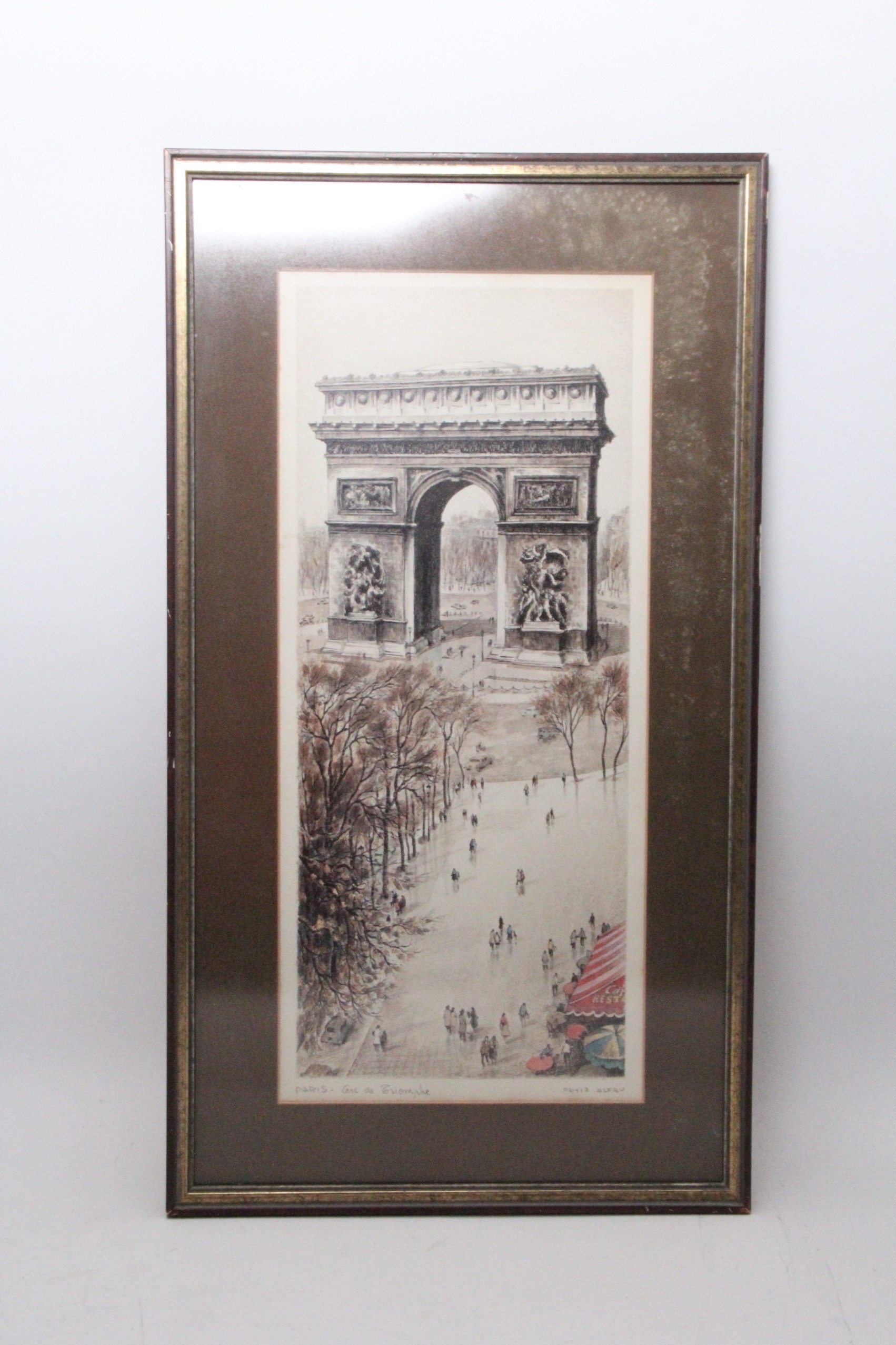 Ortiz Alfau Signed Offset Lithographs "Tour Eiffel" and "Arc de Triomphe"