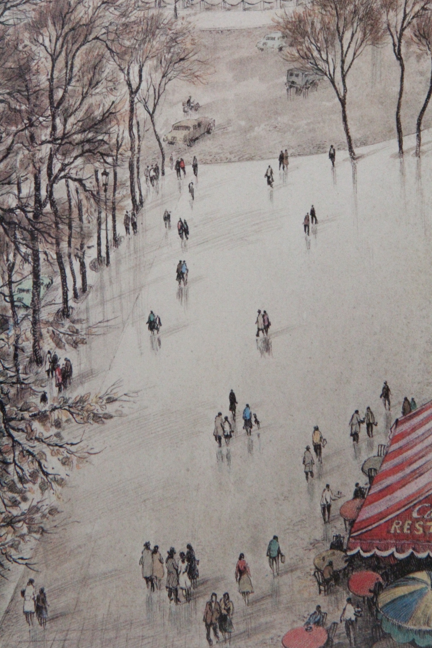 Ortiz Alfau Signed Offset Lithographs "Tour Eiffel" and "Arc de Triomphe"