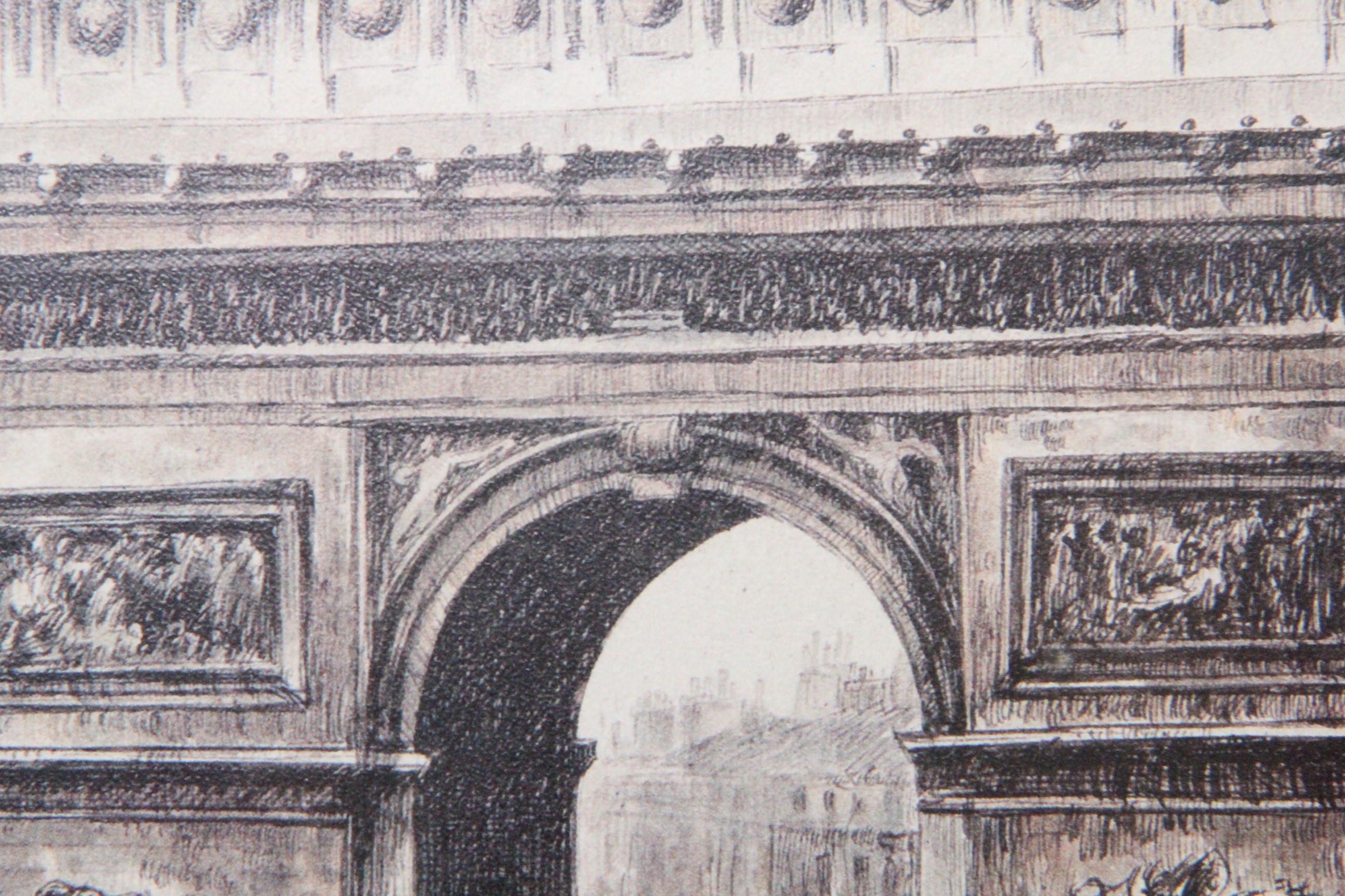 Ortiz Alfau Signed Offset Lithographs "Tour Eiffel" and "Arc de Triomphe"