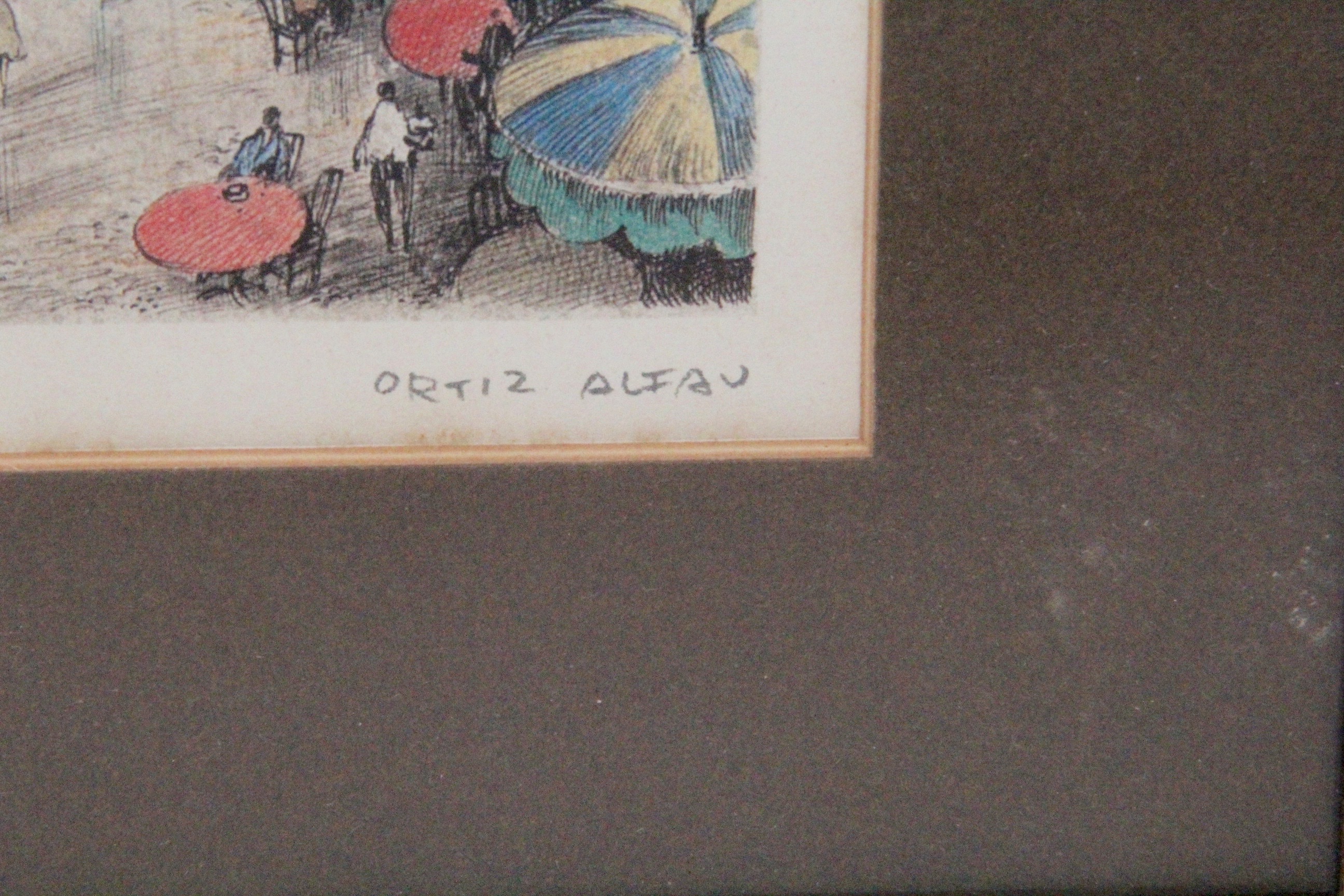 Ortiz Alfau Signed Offset Lithographs "Tour Eiffel" and "Arc de Triomphe"